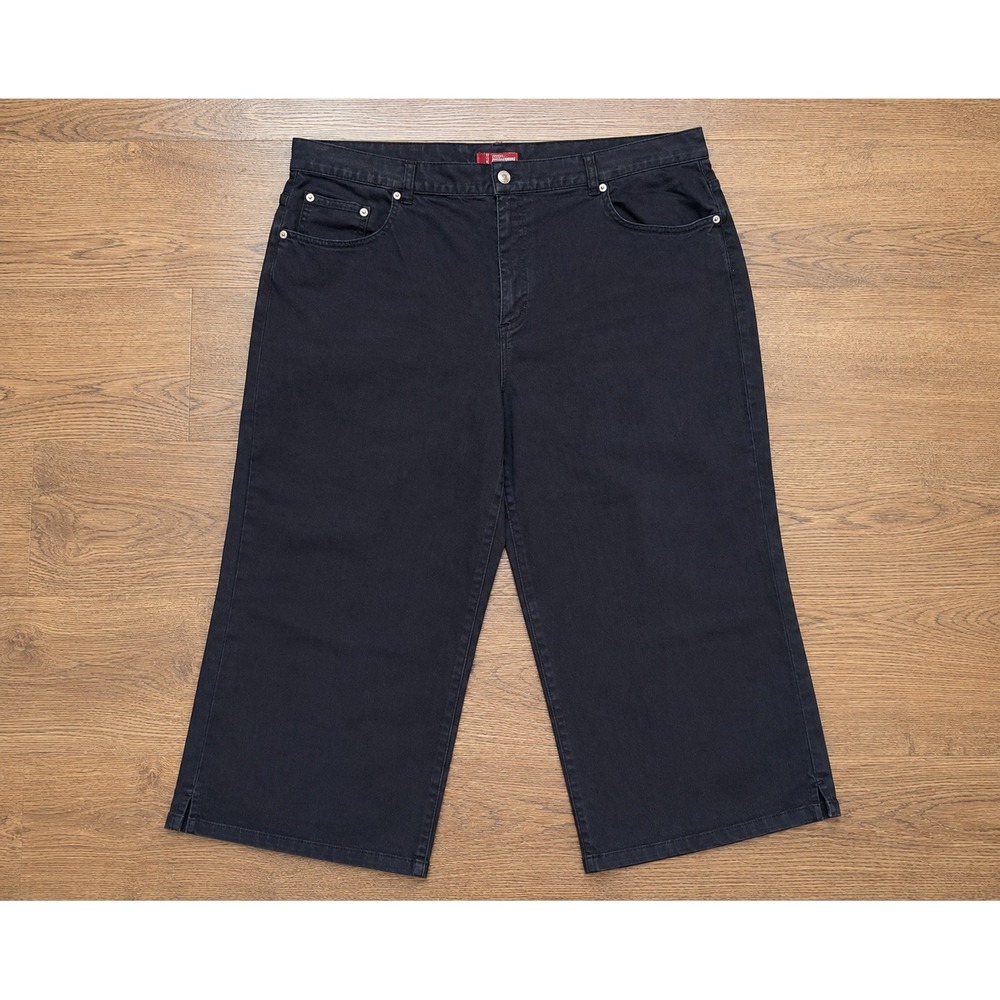 Chaps Denim Women's 18W Dark Blue Stretch Denim Capri Jeans Cropped